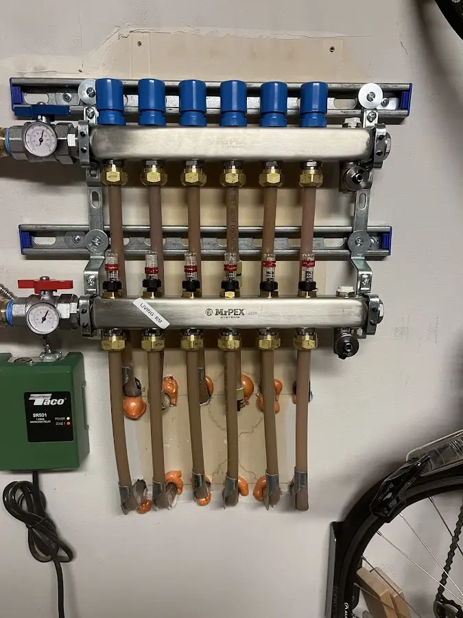 Plumber performing Gas Line Installation at a residential property in Wapakoneta